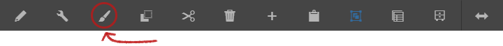 Styles button in the Title component toolbar