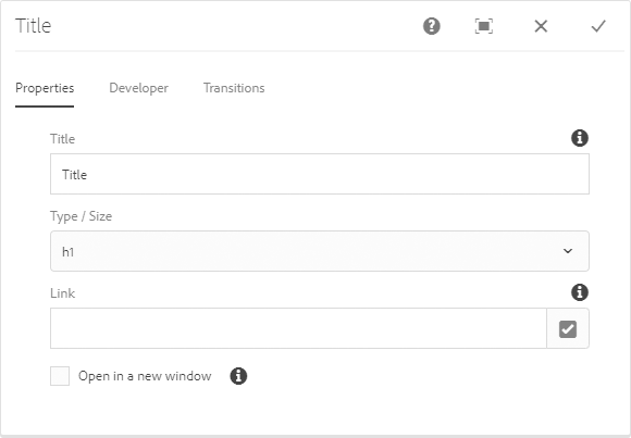 Properties tab