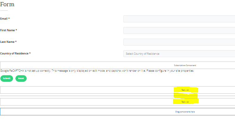 Now we can add multiple Text and Separator component inside Form Container.